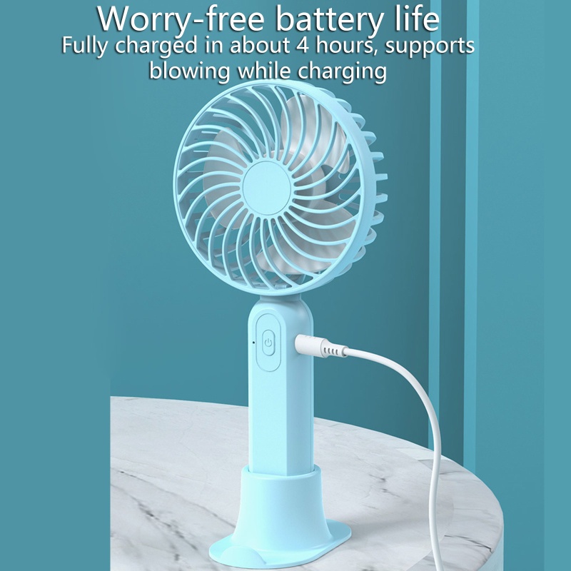 Quạt Làm Mát Cầm Tay Mini 3 Tốc Độ Tùy Chỉnh Kèm Sạc USB Tiện Dụng Chất Lượng Cao