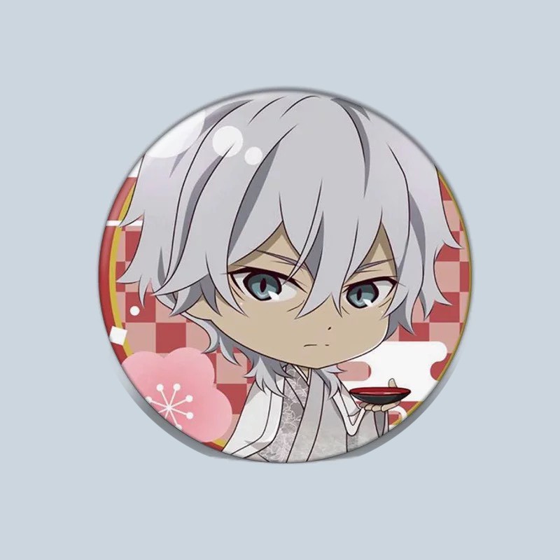 (HOA ĐÀO) Huy hiệu cài áo in hình BUNGOU STRAY DOGS phụ kiện cài áo anime chibi dễ thương xinh xắn