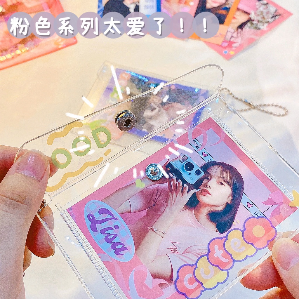 Ví Đựng Thẻ Mini Trong Suốt Lấp Lánh Thời Trang Cho Nữ