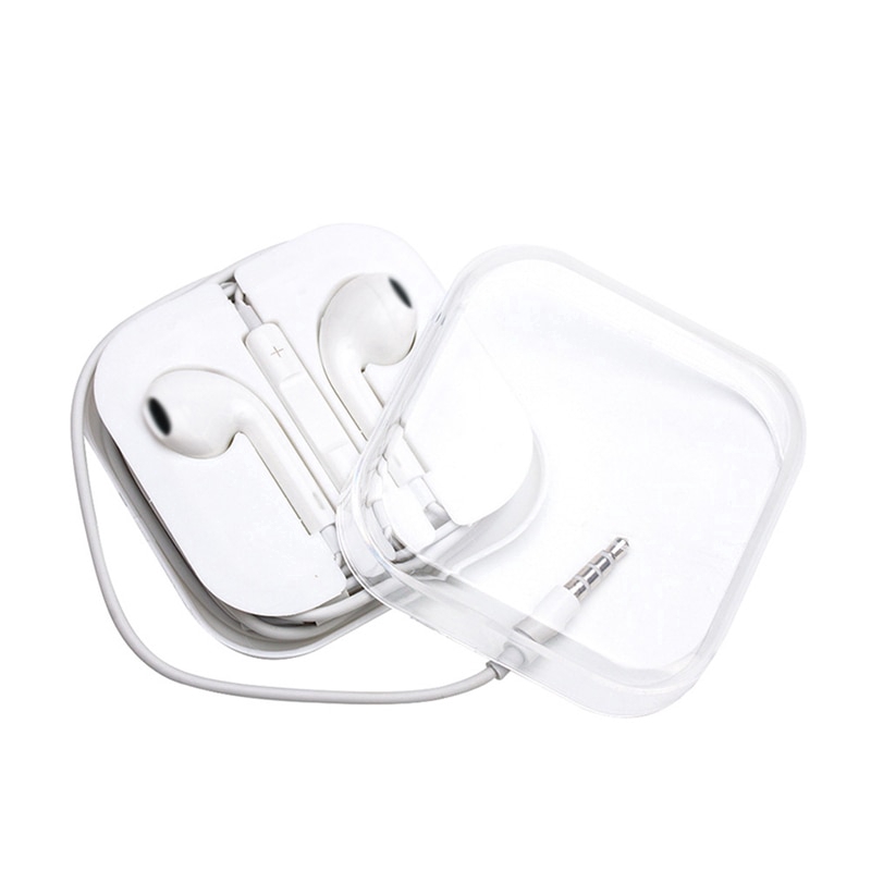 3.5MM Earpiece Wired Earphone With Mic Control Stereo Sound Headset Earphones fone de ouvido for iPhone 6 6s 5S iPad