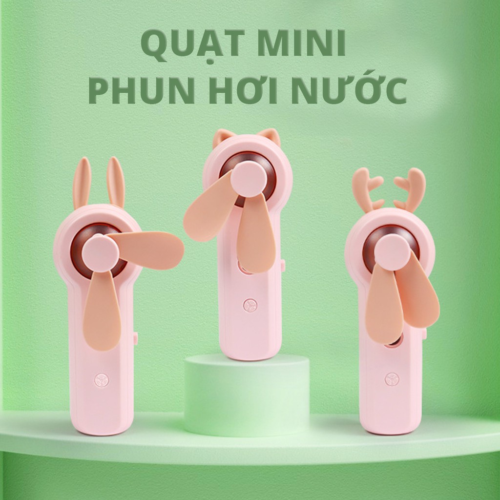 Quạt Hơi Nước Mini Tích Điện Cầm Tay Dễ Thương 1200mah Sạc USB Đa Tiện Ích DFS005