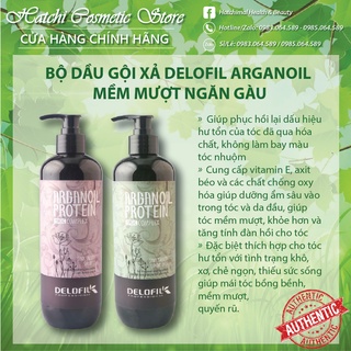 Bộ dầu gội xả delofil 500ml/800ml | mềm mượt ngăn gàu, phục hồi hư tổn | chính hãng