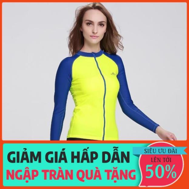 LẺ ÁO BƠI NỮ DÀI TAY KÉO KHÓA thun lạnh dày đẹp hàng SBART * *