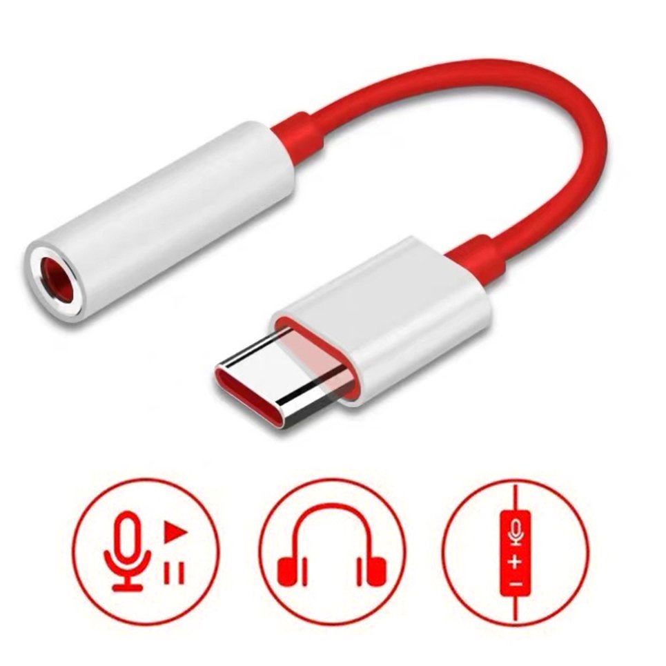Type C To 3.5mm Audio Headphone Cable Adapter For Oneplus Converter Cable