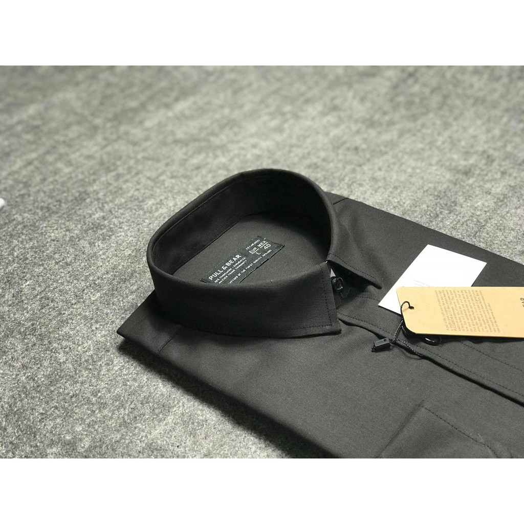 Áo Sơ Mi Nam Đen Cotton Cool V2 cao cấp, chất liệu cotton gân chéo thấm hút mồ hôi tốt