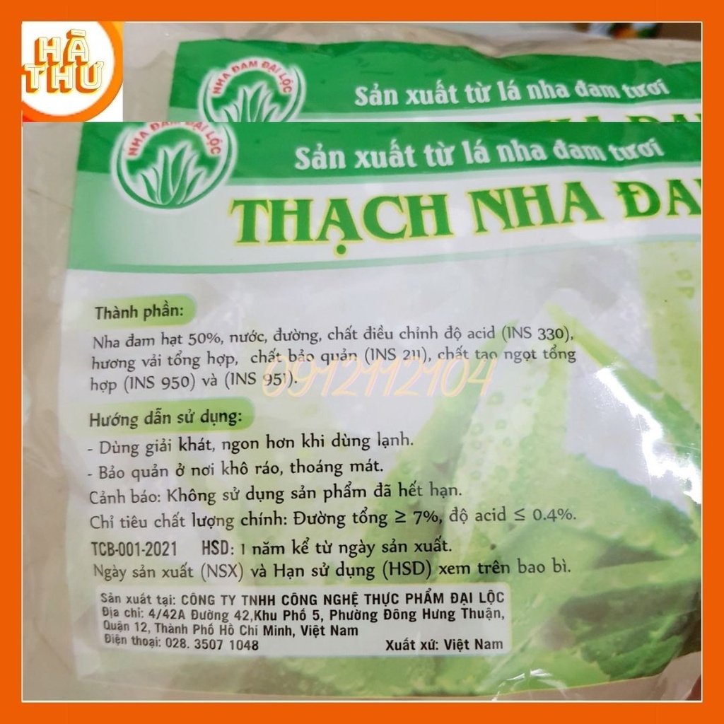 Thạch Nha đam Đại Lộc hạt to, hạt nhỏ túi 1kg