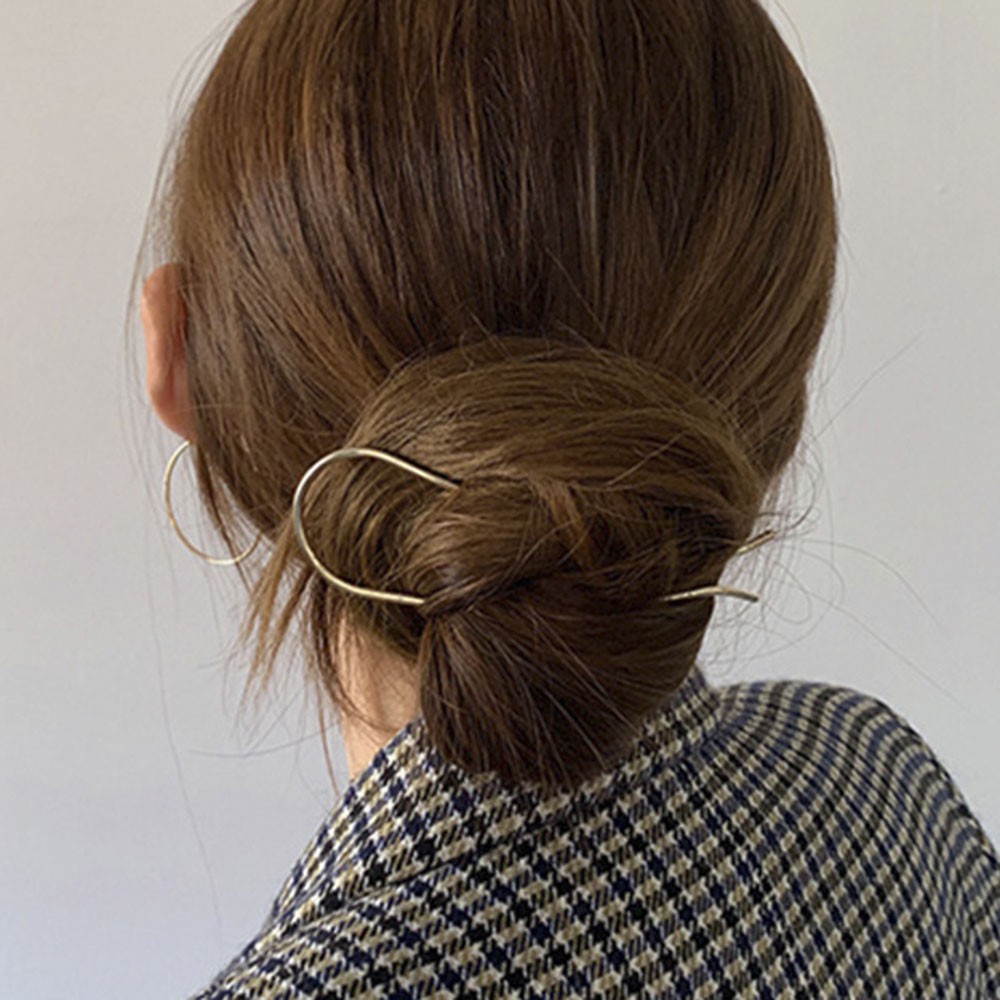 Kẹp Tóc Hình Chữ U Thiết Kế Đơn Giản Xinh Xắn Cho Nữ