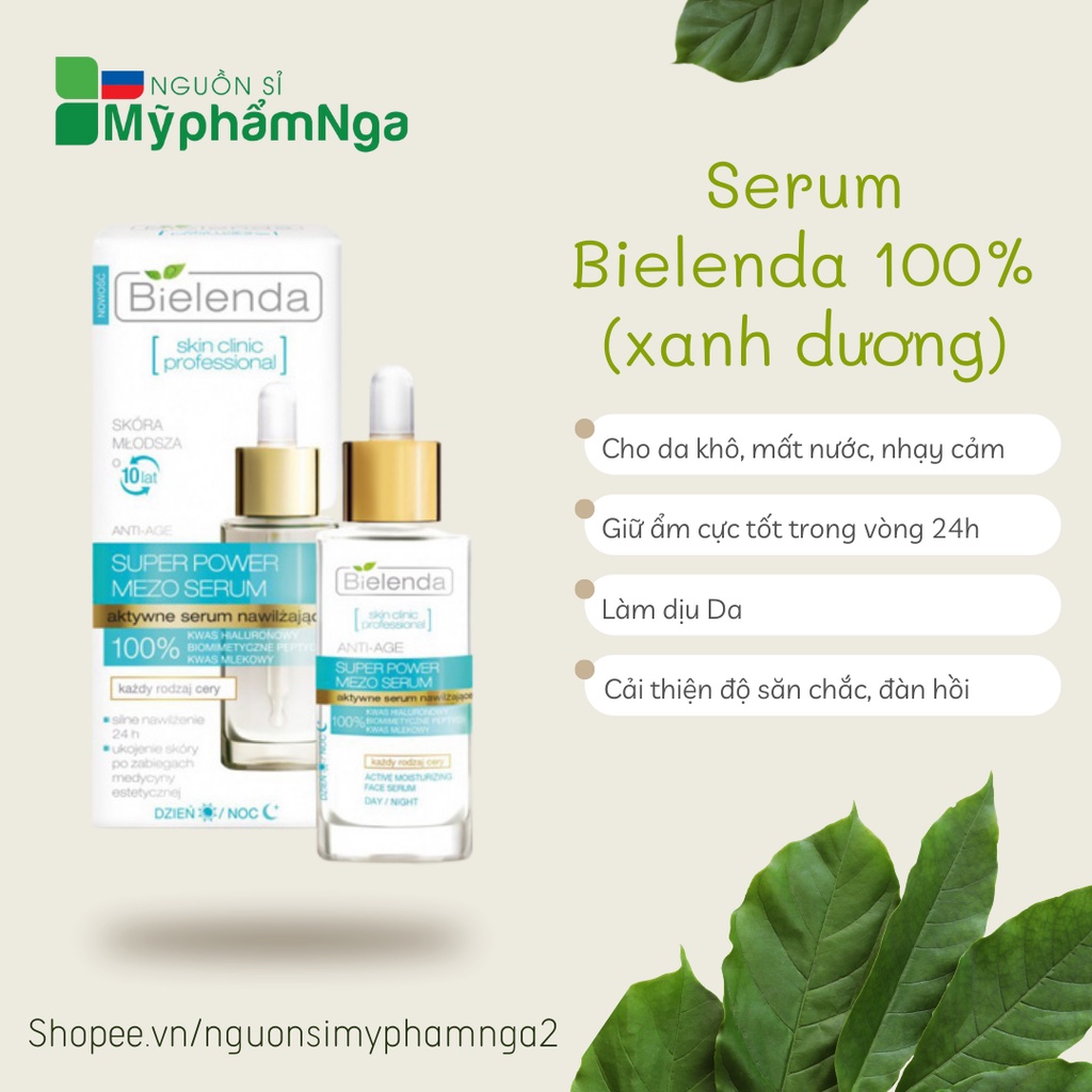 Serum Bielenda 100% cho da khô mất nước, nhạy cảm