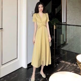 Váy suông chéo bụng