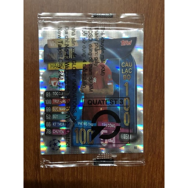 Thẻ lấp lánh Poca Match Attax