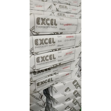 Giấy in  khổ  A4 Excel, Double A, IK Plus, Quality, Ik Natural.