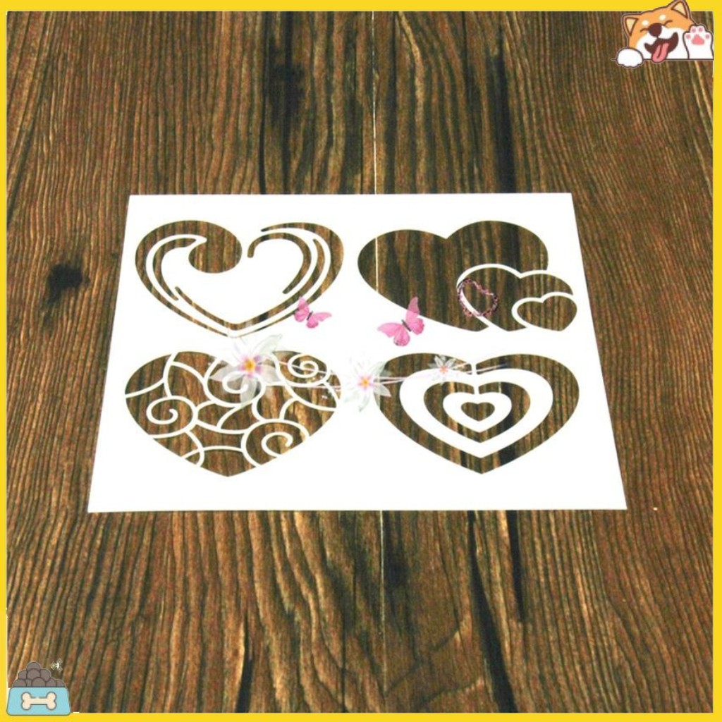 Khuôn tô tạo hình trái tim độc đáo trang trí sổ thiệp