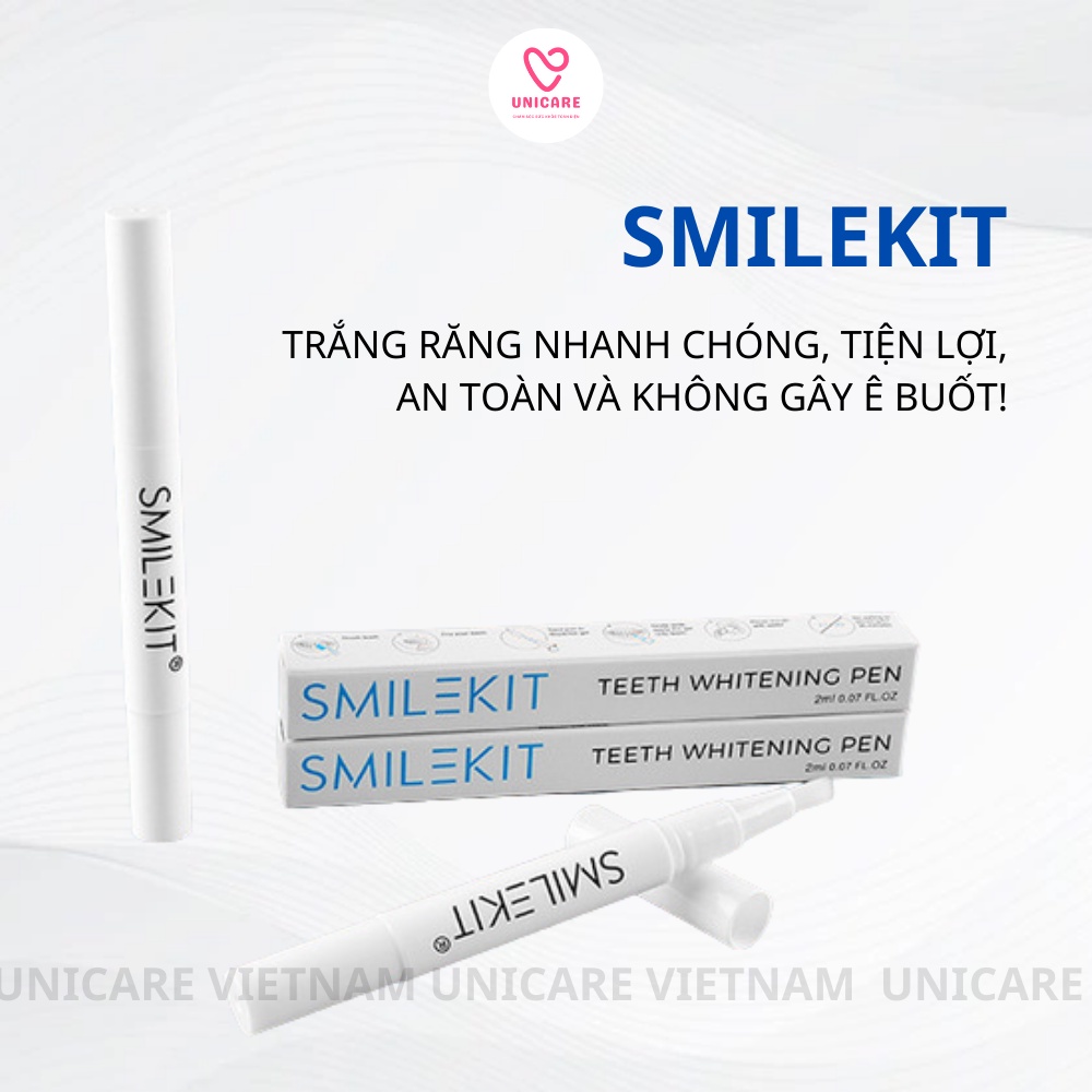 Bút gel làm trắng răng SMILEKIT - Bút tẩy trắng răng cao cấp thương hiệu USA - Hỗ trợ trắng răng nhanh chóng, an toàn