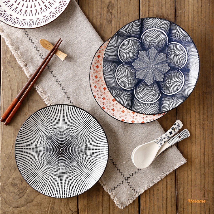 Đĩa gốm, đĩa sứ phong cách Nhật Bản 16cm – đồ dùng bàn ăn sang trọng & decor | BigBuy360 - bigbuy360.vn