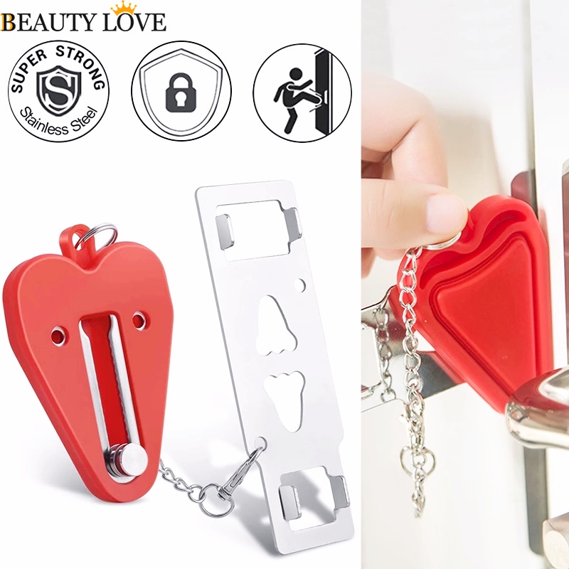 [Mới] Khóa Cửa Di Động Bằng Kim Loại Bền Bỉ Có Thể Tháo Rời Bảo Mật Hoàn Hảo / Dùng Khi Đi Du Lịch