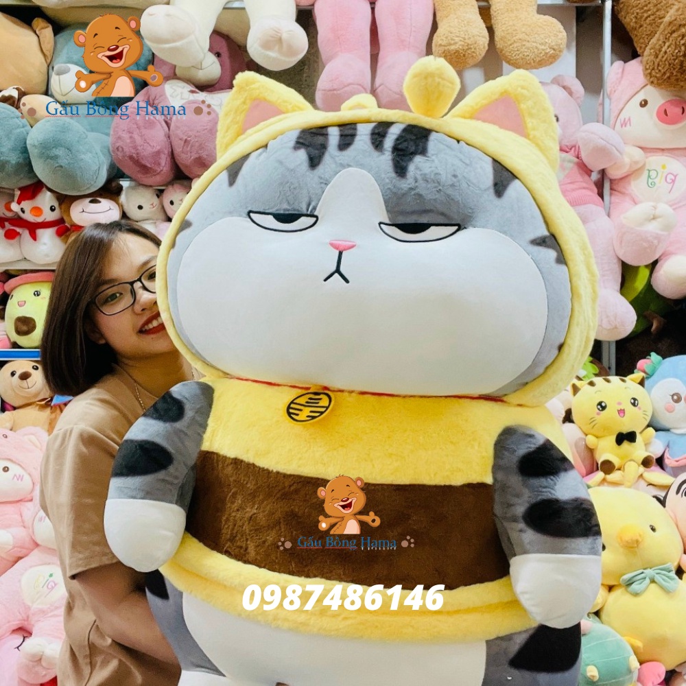 Gấu Bông Mèo Hoàng Thượng Cosplay Ong Cao Cấp
