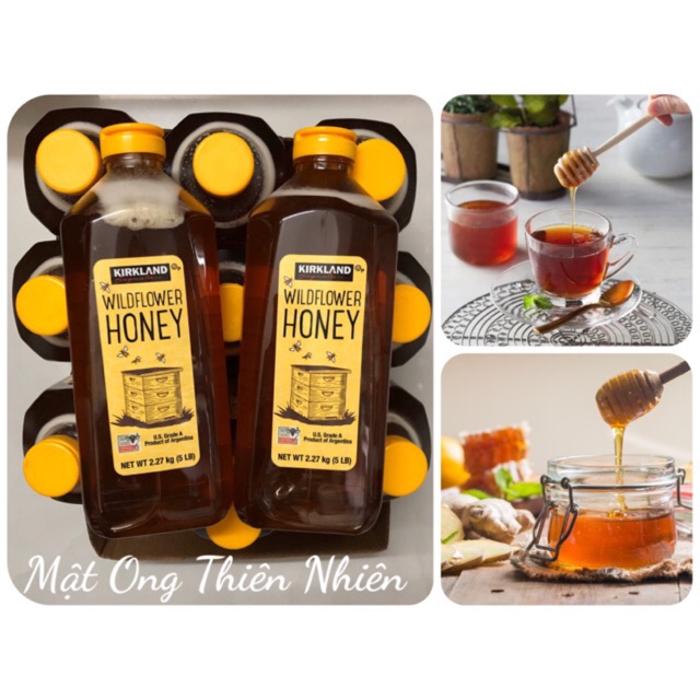 ❤ Siêu Rẻ Dọn Kho [Date 6/2022] Mật ong thiên nhiên Hoa rừng Kirkland Wildflower Honey 2.27 Lít Mỹ