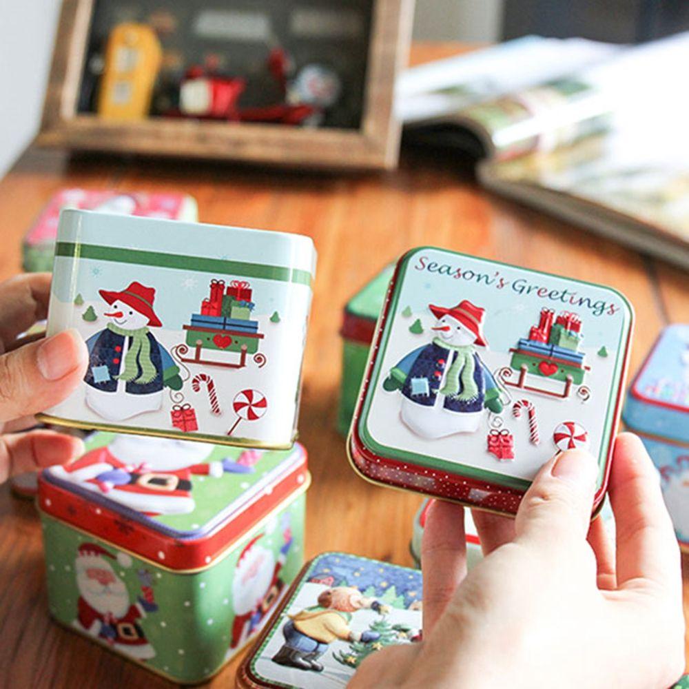AUGUSTINE Hộp Thiếc Đựng Bánh Kẹo Hình Ông Già Noel