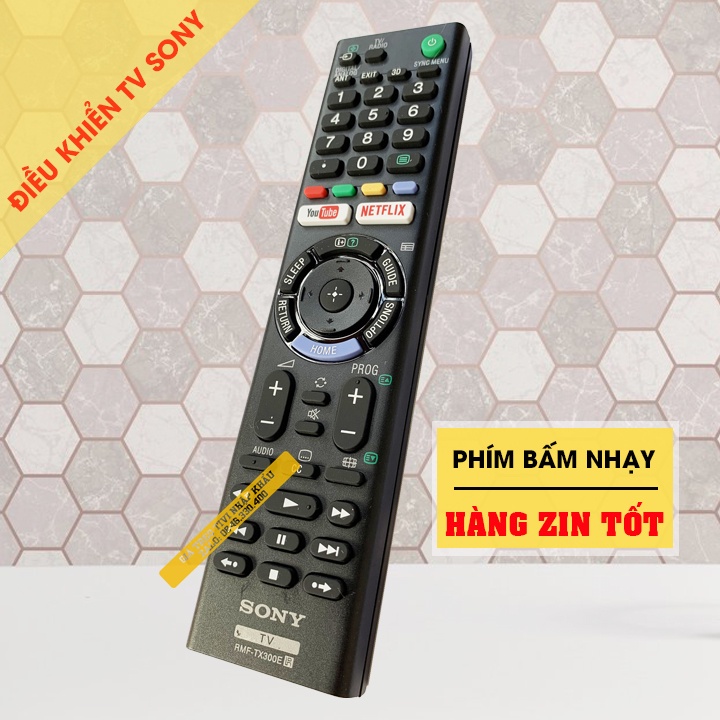 [ Loại 1 ] Điều Khiển Tivi Sony RMF-TX300E - Remote Tivi Sony Có Phím Tắt Youtube Và Netflix - Loại Dài