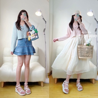 Áo Len Croptop Đan Lưới Hèo Studio (Ảnh Thật + Video)