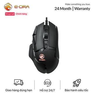 Chuột chơi game có dây e-dra em6502 rgb - độ bền 50 triệu lượt bấm - chống nước - 12400 dpi - led rgb