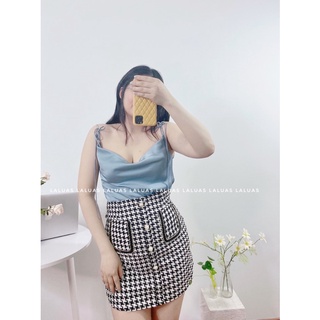 [laluas Design]Chân váy công sở giả dạ tweed