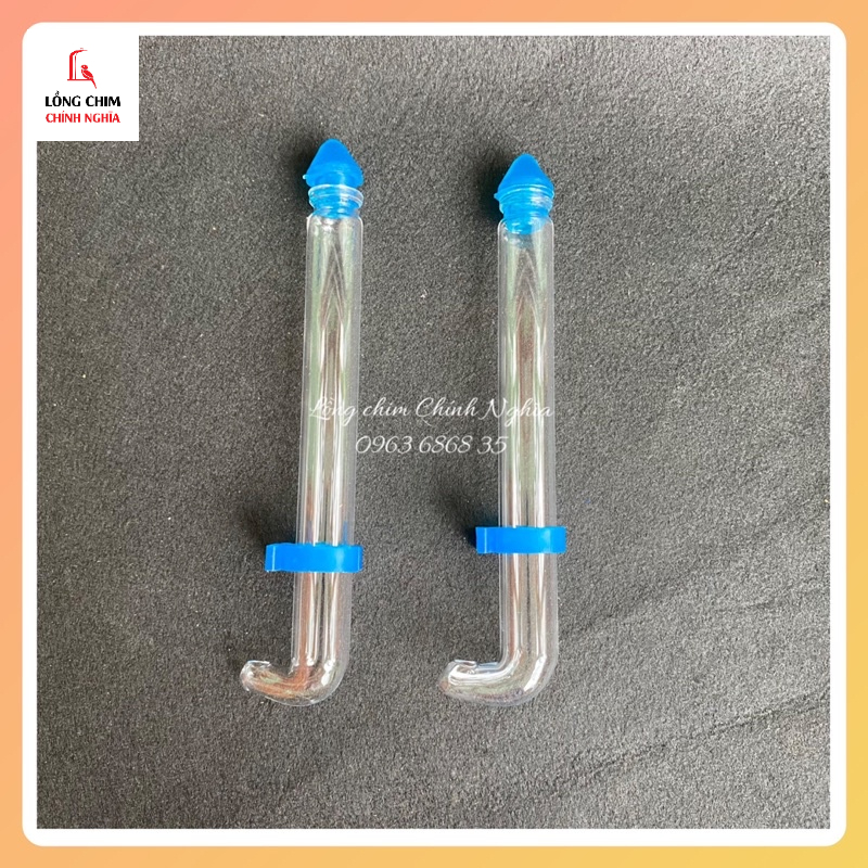Ống nước thuỷ tinh chào mào 15cm - Phụ kiện lồng chim