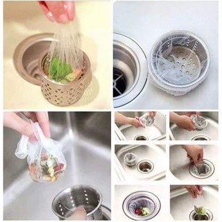 Túi lọc rác bồn rửa bát thông minh, lọc thức ăn thừa tiện lợi, combo 100c