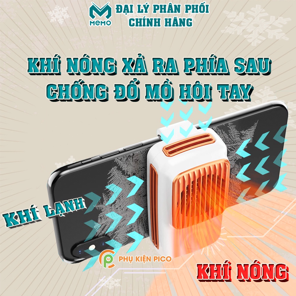 [Mã ELHA22 giảm 6% đơn 300K] Quạt tản nhiệt điện thoại Memo DL03 chính hãng - Quạt tản nhiệt sò lạnh Memo DL03