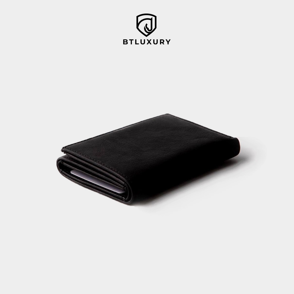 Ví Đựng Thẻ Mini Card Holder BIFOLD Da Thật Cao Cấp Nhập Khẩu Thương Hiệu BTLUXURY