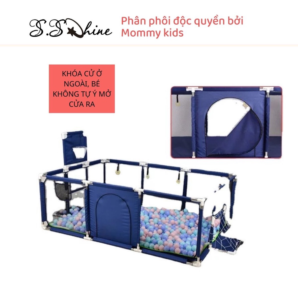 Quây cũi kiêm nhà bóng S.Shine hình chữ nhật kích thước 1m2.1m8 tính cả 2 khung thành 1m2.2m3