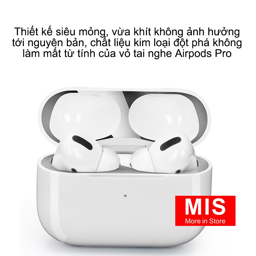 Miếng Dán Kim Loại Bảo Vệ Tai Nghe Bluetooth Airpod Pro Chất Lượng Cao Tính Năng Chống Bụi Bẩn TN004PK