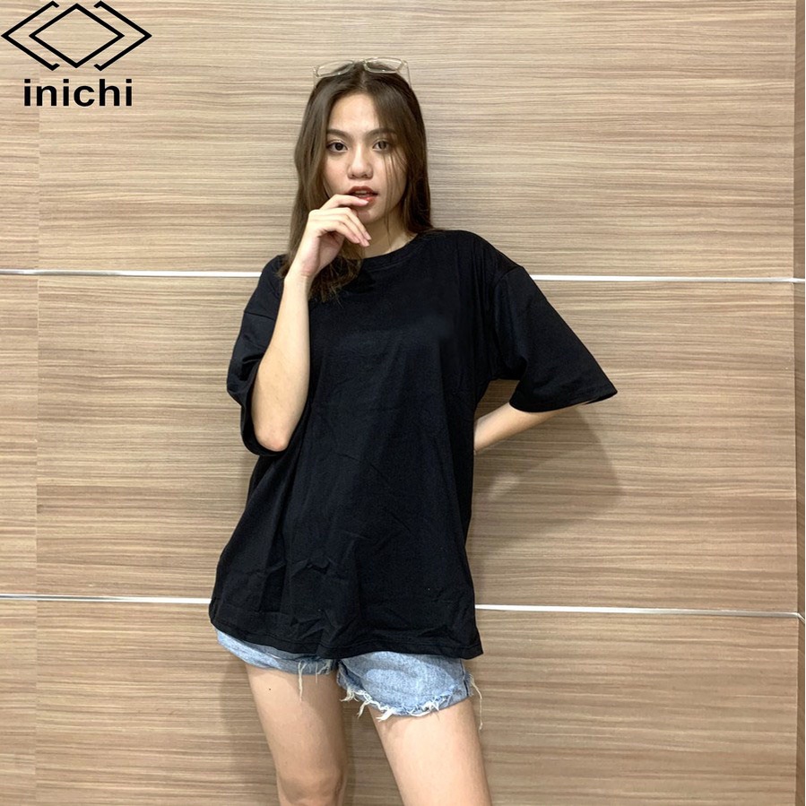 Áo thun tay lỡ INICHI A614 form rộng oversize nam nữ áo phông unisex