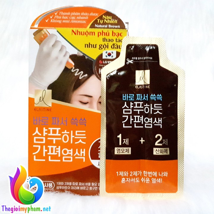 Thuốc Nhuộm Phủ Bạc Thảo Dược ELASTINE Hàn Quốc 20g