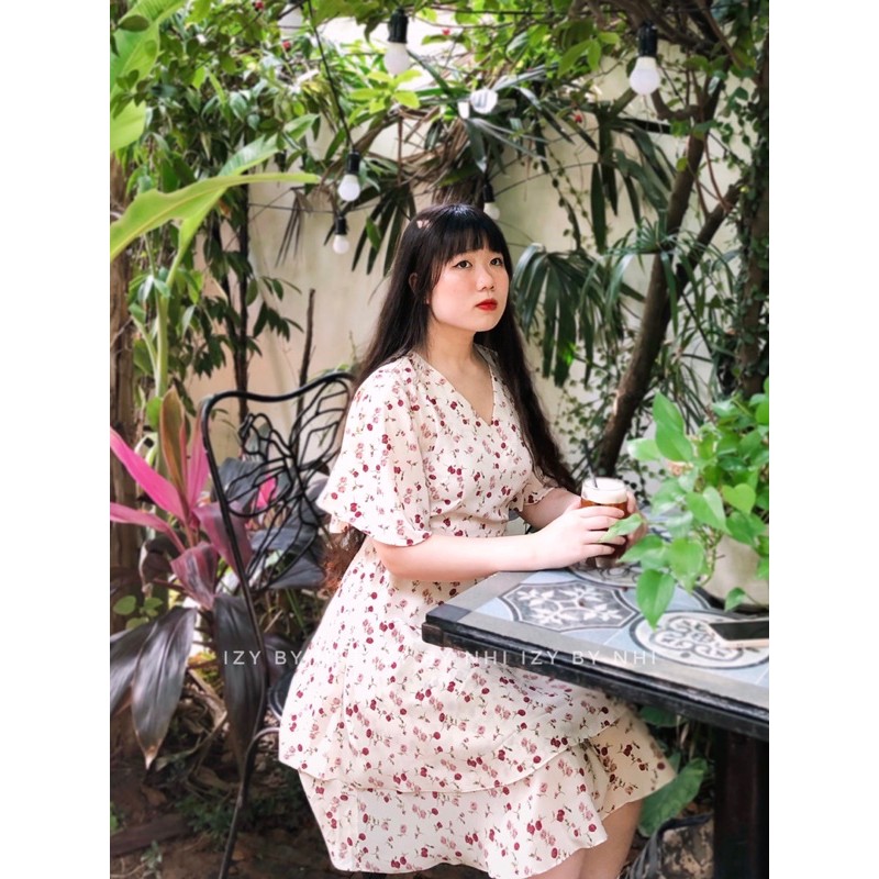 VÁY ĐẦM BIGSIZE DÁNG XOÈ HOA NHÍ HAI TẦNG - VÁY BIG SIZE THIẾT KẾ ROSIE DRESS - IZYBYNHI | BigBuy360 - bigbuy360.vn