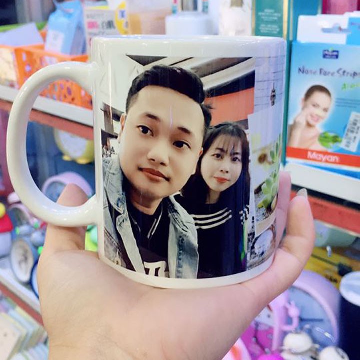 Cốc sứ in hình theo yêu cầu kute