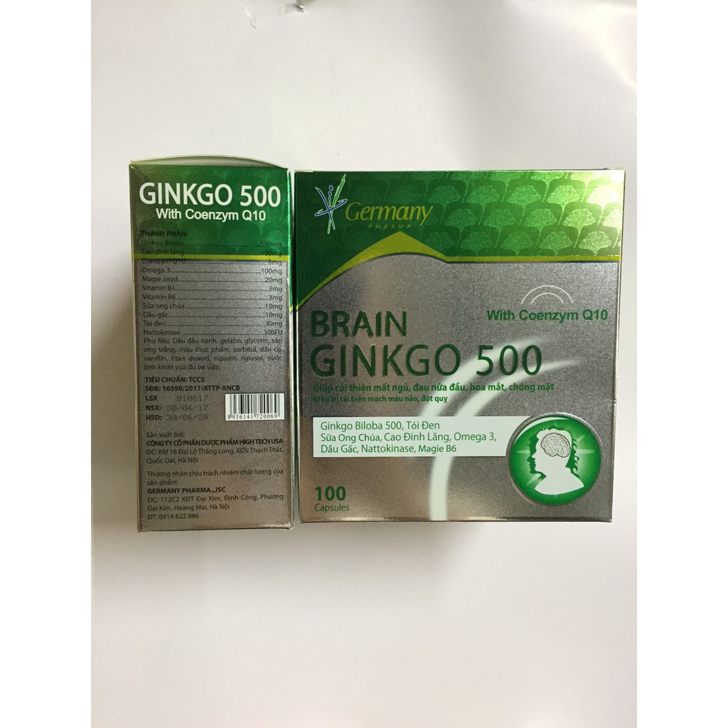 BRAIN GINKGO 500 bổ xung dưỡng chất cho não .