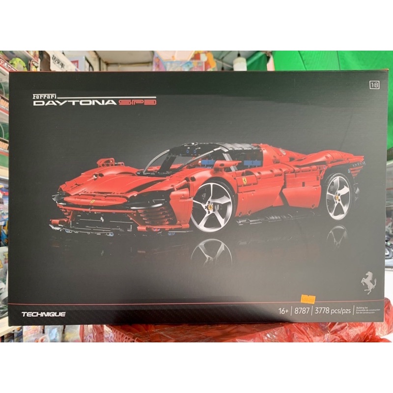 Xếp hình Technic nonlego 42143 43142 8787 Siêu xe Ferrari Daytona Sp3 đỏ