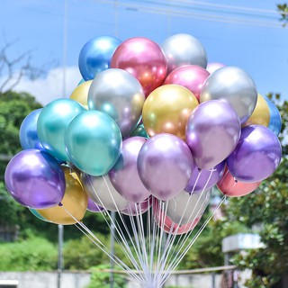 Bóng siêu nhũ 50 quả màu ánh kim chuẩn bóng mỹ trang trí sinh nhật  thôi nôi party