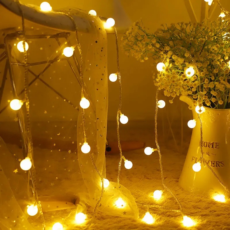 Dây Đèn LED Trang Trí Lãng Mạn Cho Phòng Ngủ Ngoài Trời