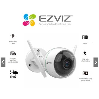 Camera Camera Ezviz C3WN 1080p camera wifi ngoài trời, khả năng chống nước cực tốt
