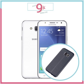 Ốp dẻo đen vân da cho SAMSUNG J7 ( 2015 ) / J700