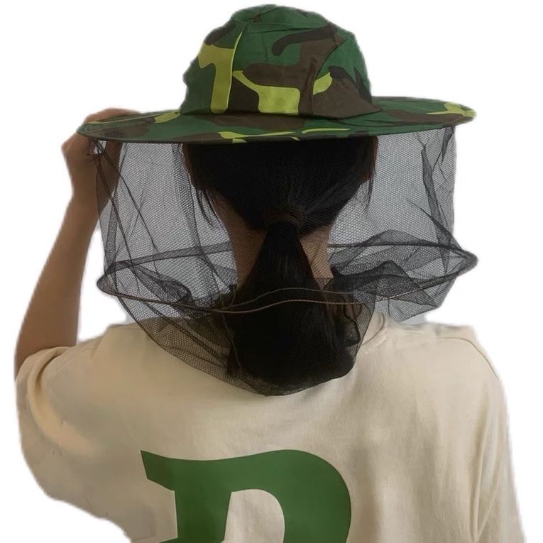 Mũ bảo hộ bắt ong, thăm ong, chống muỗi quay mật ong