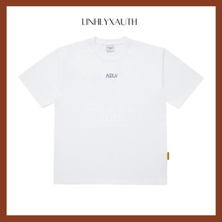 Áo thun adlv - acmé de la vie - glossy basic logo white tee linhlyxauth llxauth