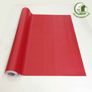 Giấy dán tường màu đỏ nhám - [ 50cm x khổ 1,2m ] - có sẵn keo