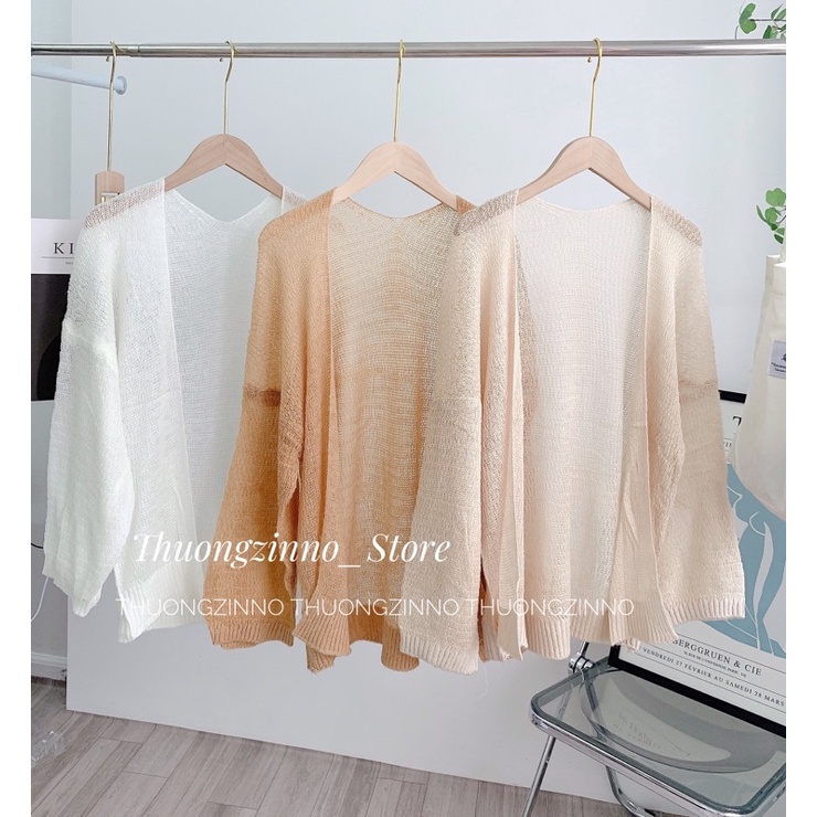 [Ảnh thật/Video] Áo Khoác Cardigan Len Mỏng Cho Nữ Phong Cách Ulzzang Phù Hợp Đi Đà Lạt, Dạo Biển