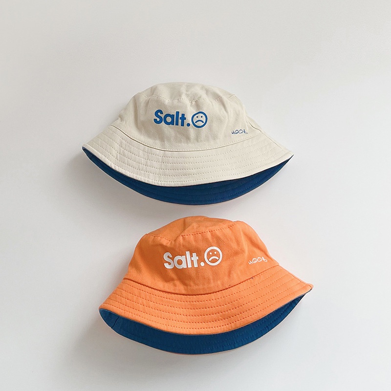 Nón tai bèo hai mặt in chữ đơn giản thời trang cho bé