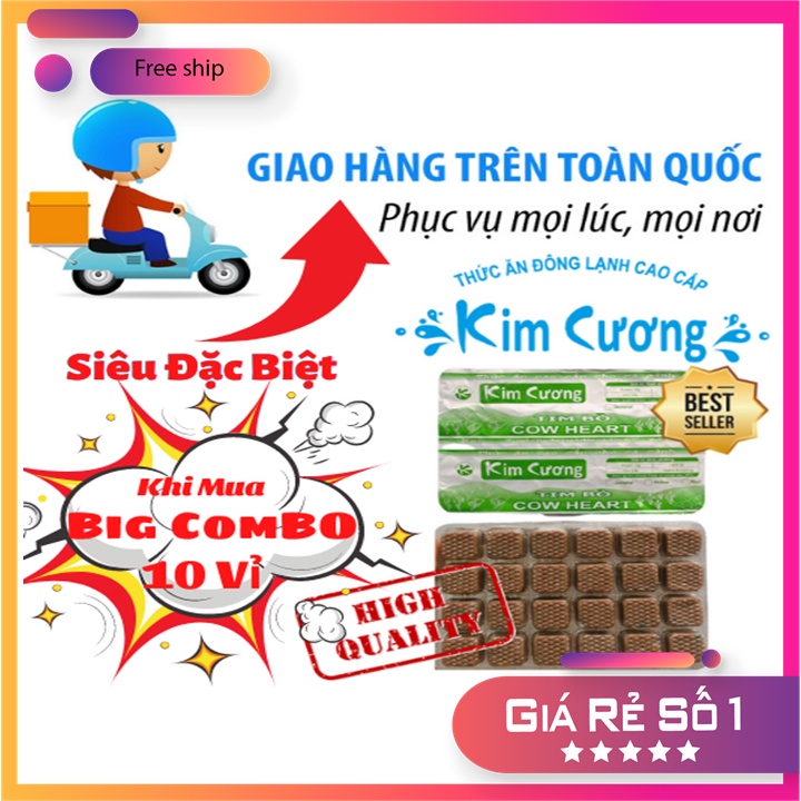 Tim bò KIM CƯƠNG_loại[Tổng Hợp]_10vỉ/1kg_thức ăn chăm sóc cho cá cảnh_an toàn bể cá_thú vui thủy sinh_betta_7_guppy_koi.