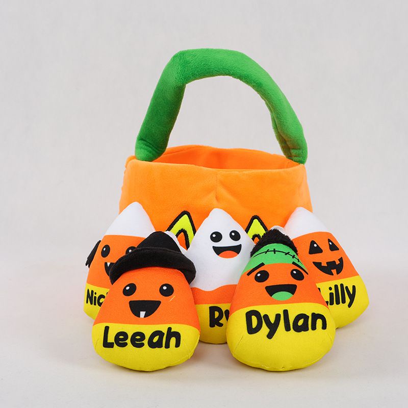 lovely Halloween Funny Candy Ryan Leeah Dylan Pumpkin Basket Bag Plush Toy Bat Kid Gift