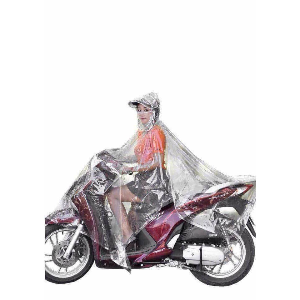 Áo mưa trong suốt 1 đầu